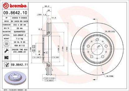 BREMBO DISC BRAKE ROTOR - 09864211