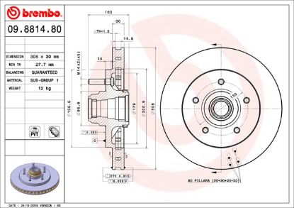 BREMBO DISC BRAKE ROTOR - 09881480
