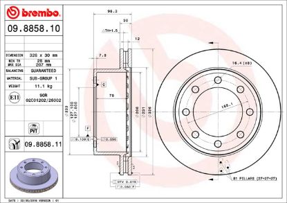BREMBO DISC BRAKE ROTOR - 09885811