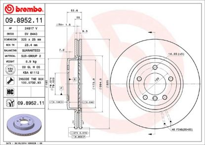 BREMBO DISC BRAKE ROTOR - 09895211