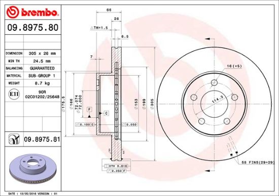 BREMBO DISC BRAKE ROTOR - 09897581