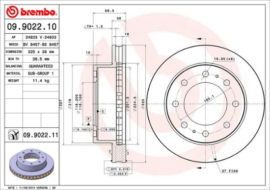 BREMBO DISC BRAKE ROTOR - 09902211