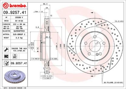 BREMBO DISC BRAKE ROTOR - 09925741