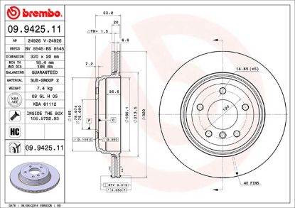 BREMBO DISC BRAKE ROTOR - 09942511