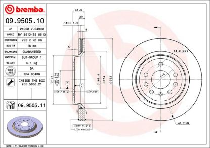 BREMBO DISC BRAKE ROTOR - 09950511