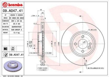 BREMBO DISC BRAKE ROTOR - 09A04741