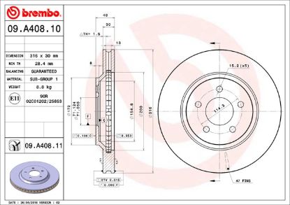 BREMBO DISC BRAKE ROTOR - 09A40811