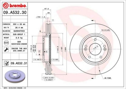 BREMBO DISC BRAKE ROTOR - 09A53231