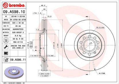 BREMBO DISC BRAKE ROTOR - 09A59811