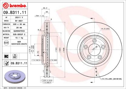 BREMBO DISC BRAKE ROTOR - 09B31111