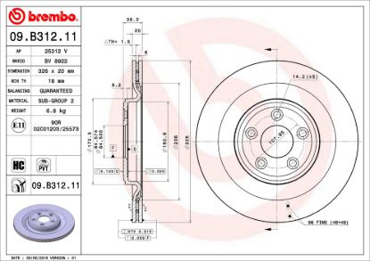 BREMBO DISC BRAKE ROTOR - 09B31211