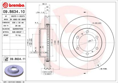 BREMBO DISC BRAKE ROTOR - 09B63411