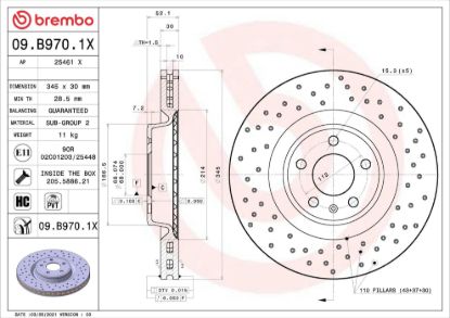 BREMBO BRAKE DISC - 09B9701X