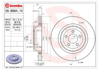 BREMBO DISC BRAKE ROTOR - 09B99410