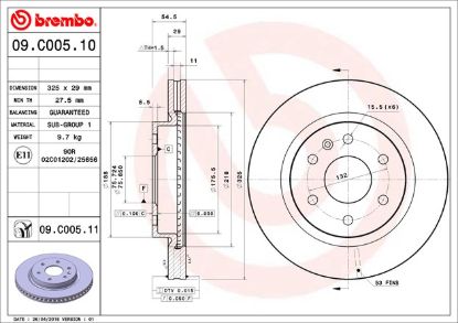 BREMBO DISC BRAKE ROTOR - 09C00511