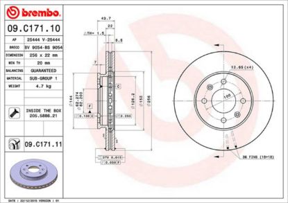 BREMBO DISC BRAKE ROTOR - 09C17111