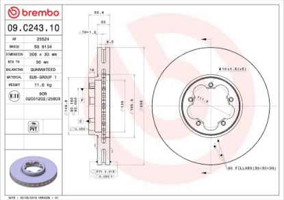 BREMBO BRAKE DISC - 09C24310