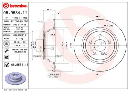 BREMBO DISC BRAKE ROTOR - 8958411