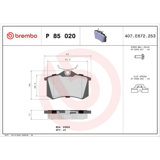 BREMBO KIT - KTX4056