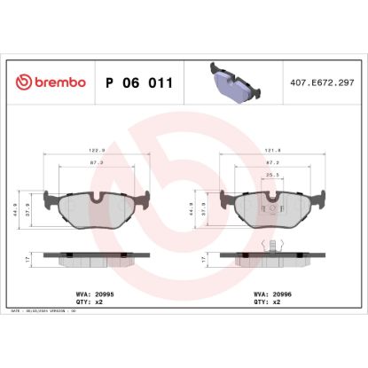 BREMBO DISC BRAKE PAD SET - P06011