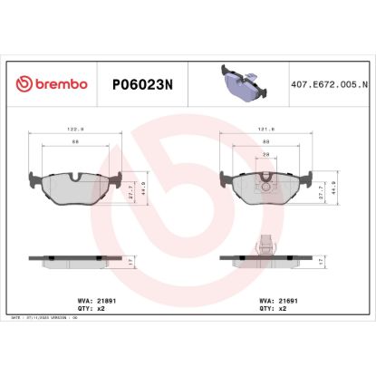 BREMBO DISC BRAKE PAD SET - P06023N