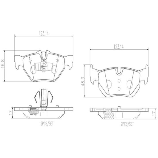 BREMBO DISC BRAKE PAD SET - P06038N