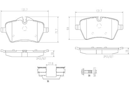 BREMBO DISC BRAKE PAD SET - P06051N