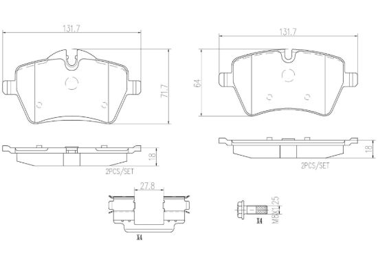 BREMBO DISC BRAKE PAD SET - P06051N