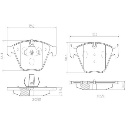 BREMBO DISC BRAKE PAD SET - P06054N