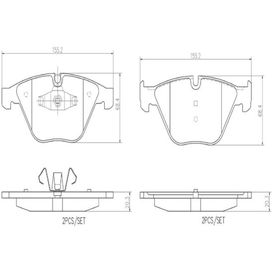 BREMBO DISC BRAKE PAD SET - P06055N