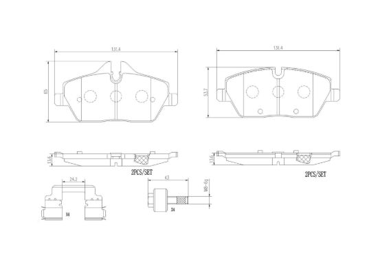 BREMBO DISC BRAKE PAD SET - P06091N