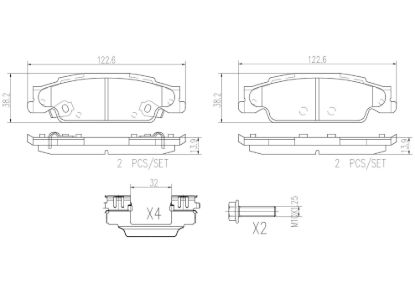BREMBO DISC BRAKE PAD SET - P09007N