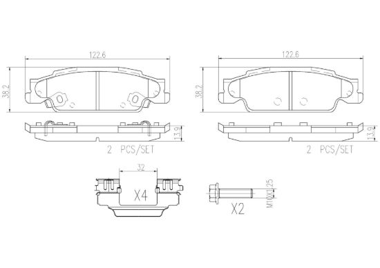 BREMBO DISC BRAKE PAD SET - P09007N