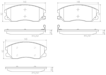BREMBO DISC BRAKE PAD SET - P10003N