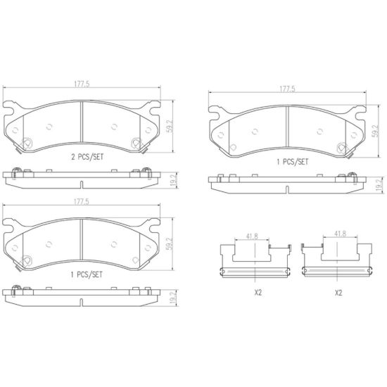 BREMBO DISC BRAKE PAD SET - P10027N