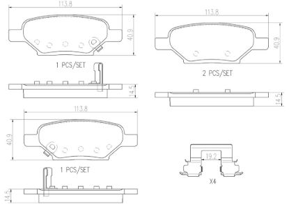 BREMBO DISC BRAKE PAD SET - P10031N