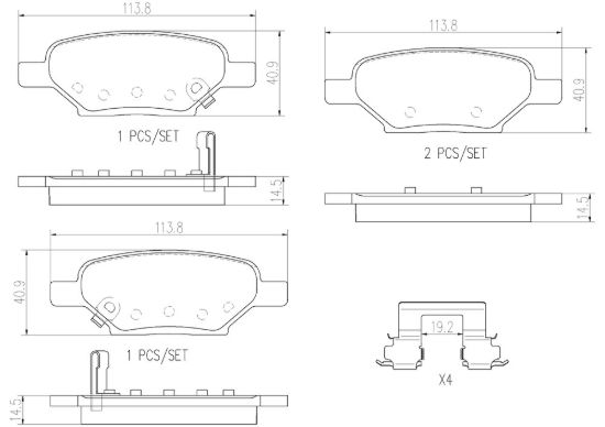 BREMBO DISC BRAKE PAD SET - P10031N