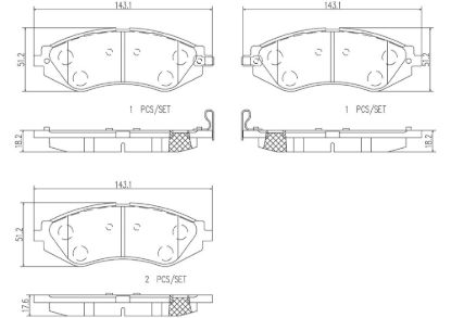 BREMBO DISC BRAKE PAD SET - P10032N