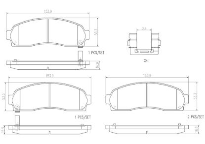 BREMBO DISC BRAKE PAD SET - P10042N