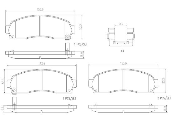 BREMBO DISC BRAKE PAD SET - P10042N