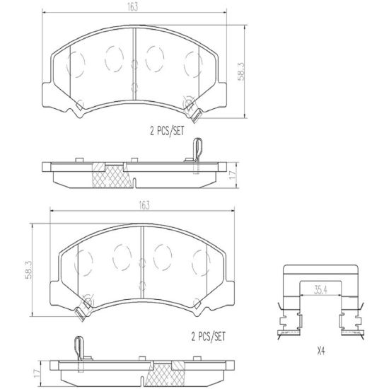 BREMBO DISC BRAKE PAD SET - P10044N