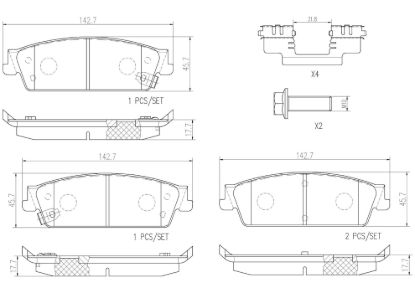 BREMBO DISC BRAKE PAD SET - P10045N