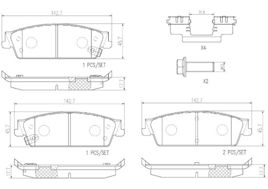 BREMBO DISC BRAKE PAD SET - P10045N