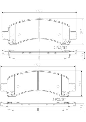 BREMBO DISC BRAKE PAD SET - P10055N