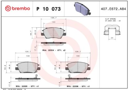 BREMBO BRAKE PAD - P10073