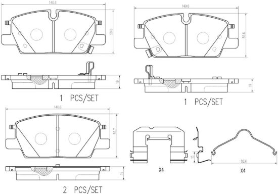 BREMBO BRAKE PAD - P10082