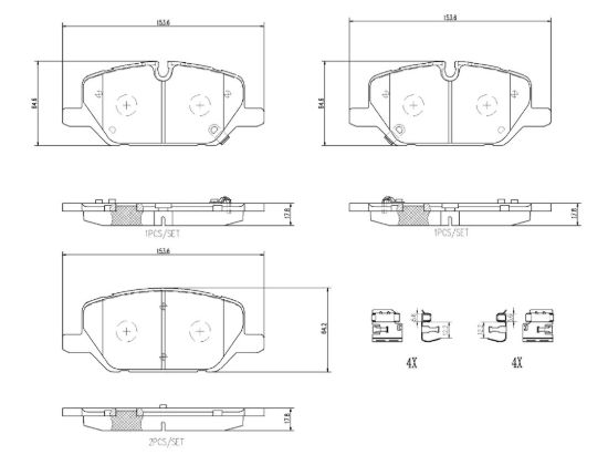 BREMBO DISCBRAKEPADSET NAOCERAMIC - P10099N