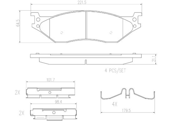 BREMBO DISC BRAKE PAD SET - P11037N
