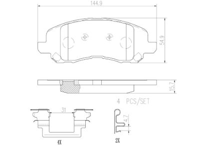 BREMBO DISC BRAKE PAD SET - P18001N