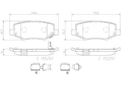 BREMBO DISC BRAKE PAD SET - P18024N